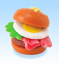 作品例　ベーコンエッグバーガー